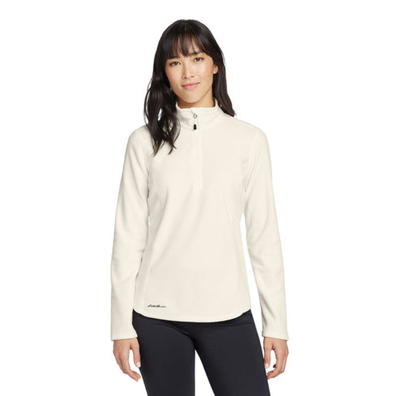 LINCOLN TECH - Eddie Bauer® Ladies 1/2-Zip Microfleece Jacket - Ivory