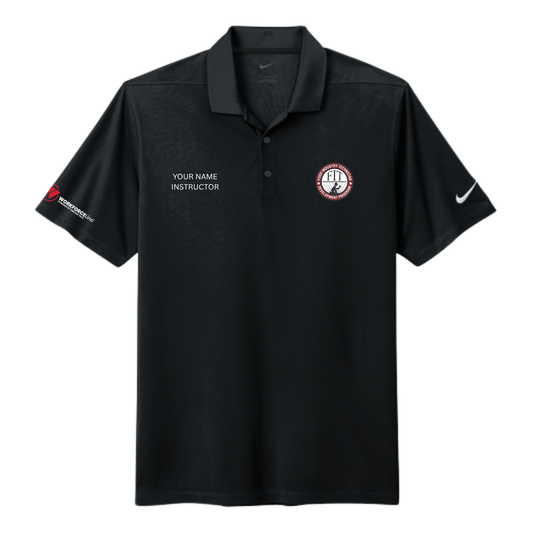 FIT WORKFORCE INSTRUCTOR Nike Dri-FIT Micro Pique 2.0 Polo with CUSTOM NAME - BLACK