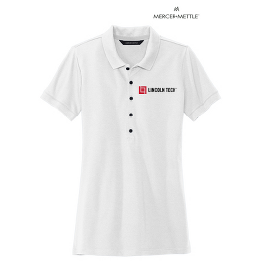 LINCOLN TECH - Mercer+Mettle® Women’s Stretch Heavyweight Pique Polo - White
