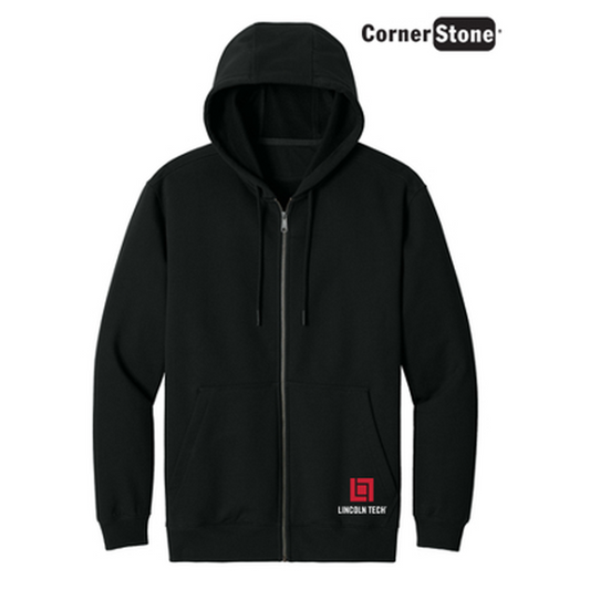LINCOLN TECH - CornerStone® Tough Fleece Full-Zip Hoodie - Black