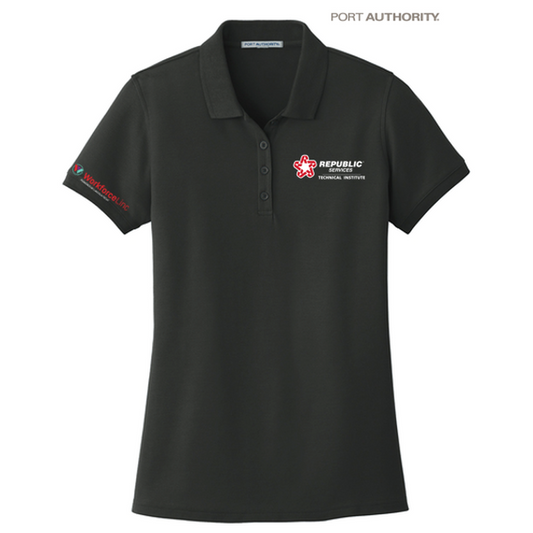REPUBLIC SERVICES WORKFORCE Port Authority® Women's Core Classic Pique Polo - Deep Black