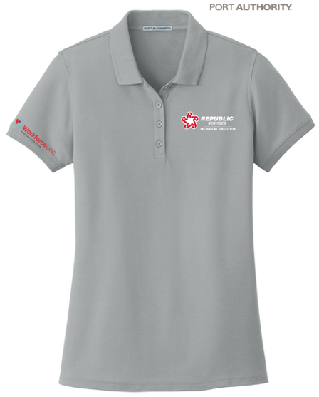 REPUBLIC SERVICES WORKFORCE Port Authority® Women's Core Classic Pique Polo - Gusty Grey