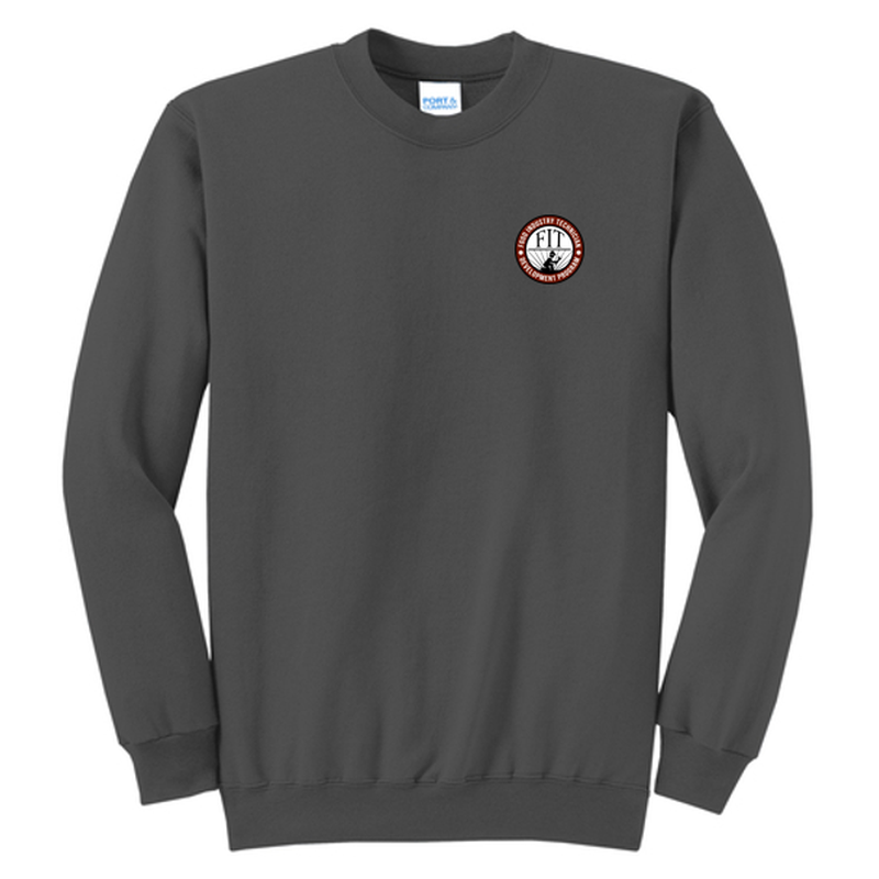 FIT Port & Co™ Core Fleece Crewneck Sweatshirt - Charcoal