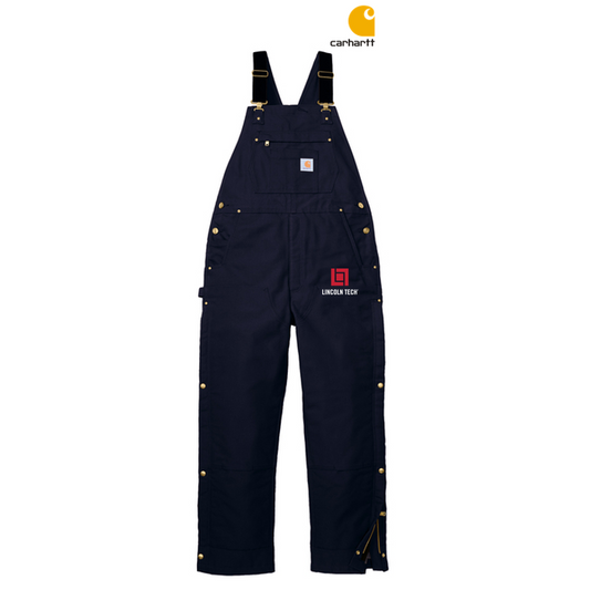 LINCOLN TECH - Carhartt® Firm Duck Insulated Bib Overalls - Navy