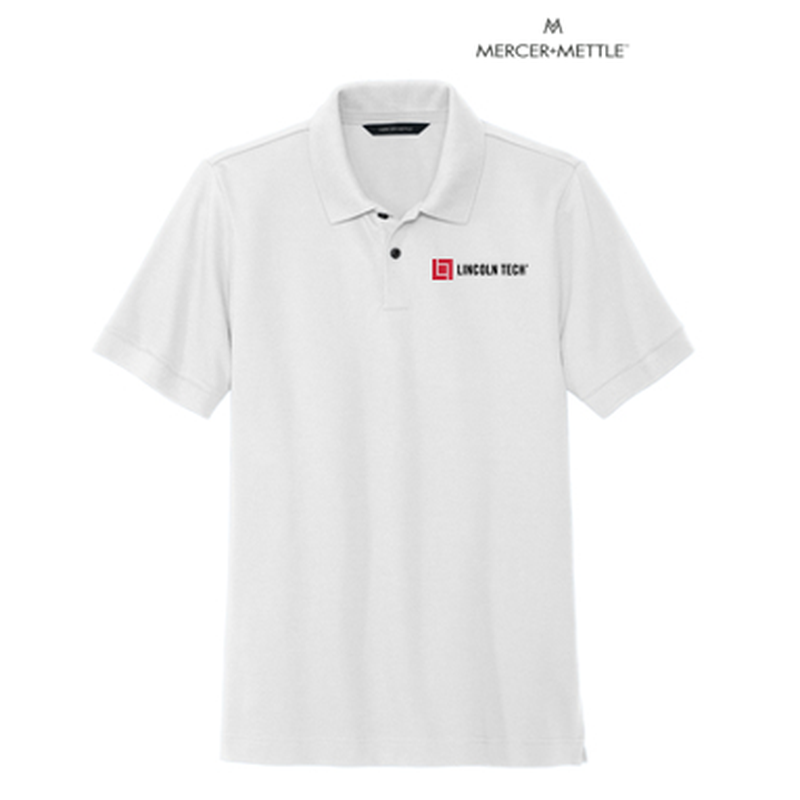LINCOLN TECH - Mercer+Mettle® Stretch Heavyweight Pique Polo - White
