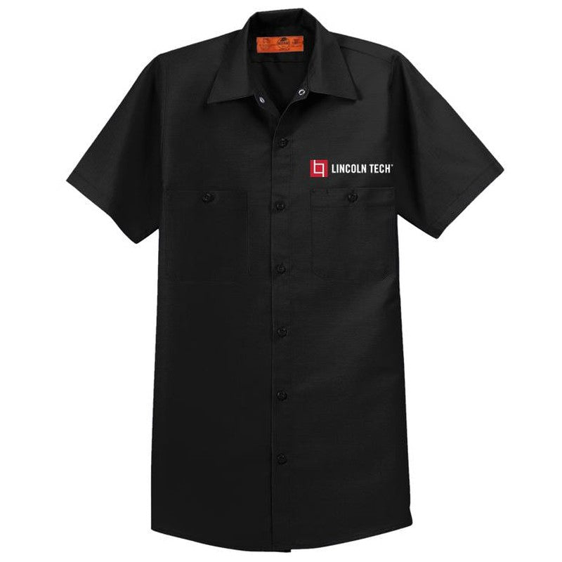 LINCOLN TECH Red Kap® Short Sleeve Industrial Work Shirt - Black