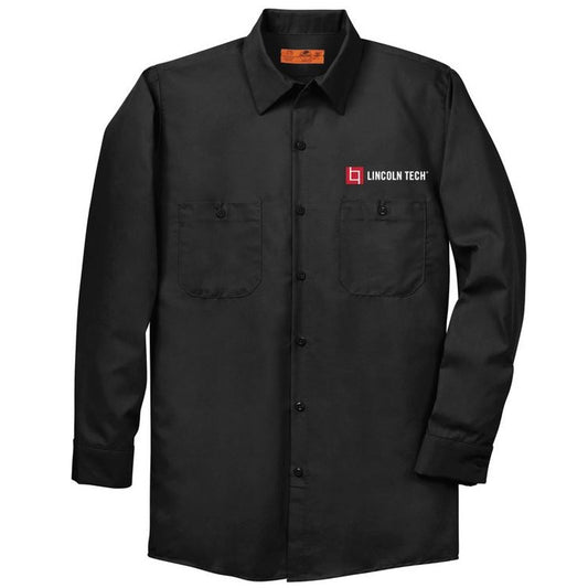 LINCOLN TECH Red Kap® Long Sleeve Industrial Work Shirt - Black